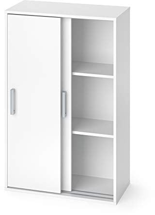 Vicco Kleiderschrank Falk, Flügeltürenschrank, Weiß, 68 x 108 cm