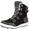 GUGGEN Mountain HPC57 Damen Fellstiefel gefüttert mit echter Lammwolle und Synthetik Winterstiefel Winterschuhe Echtleder Leder Stiefel wasserdicht mit Membran Schwarz-Grau, EU 42