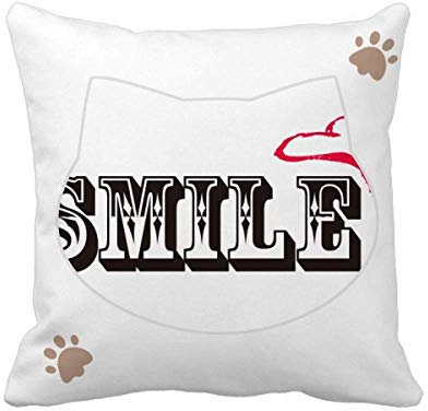 OFFbb-USA Smile Life Grow Emotion-Kissen, quadratisch