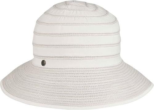 LOEVENICH Damen Glockenhut mit Highlight-Streifen aus Polyester - knautschbar und mit elastischem Innenband in One Size