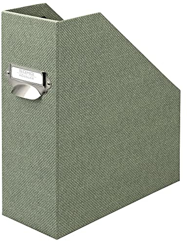 Rössler Papier 1318452671 - S.O.H.O. Stehsammler für DIN A4, mit Griff und beschriftbarem Einsteckschild, 11,5 x 26 x 31,5 cm, Special Line Sage, 1 Stück