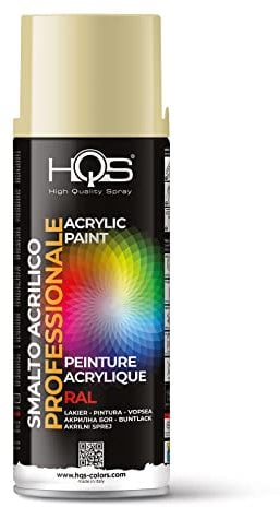 HQS Bombe de peinture acrylique, couleurs Ral (Ral 1014 - Ivoire)