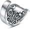 YWDREAM Vintage Silver Spoon Ring, Victorian Boho Flower Spoon Rings for Women, Adjustable Wrap Around Open Ring Statement Jewelry, Silver, No Gemstone