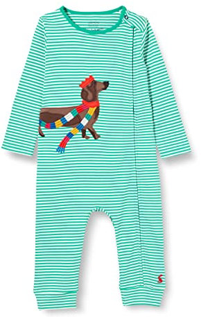 Joules Baby - Mädchen Winfield Baby Strampler, Greendog, 0 Monate EU