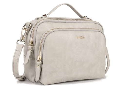 Gladdon Sac à bandoulière petit, Cusual Multi-Poches Sac à Main en PU