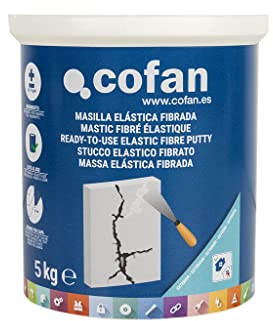 Cofan Masilla Elástica Fibrada | Para Uso Exterior | Cantidad: 1 kg o k kg (5 kg)