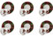 Excelsa Tartan Gnome Set 6 Tazzine da Caffè con Piattino
