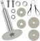 1 Set PVC Pipe Inside Cutter Stainless Steel Plumbing Inside Cutter with 1/4 Inch Hex Shank Internal Plastic Pipe Cutter with 1.25/1.75 Inch Replacement Blades for Plastic Pipe Cutting(set 1)
