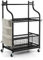 TANGZON Garden Tool Organizer, Rolling Tool Storage Rack with Lockable Universal Wheels, Removable Hooks, Tool Racks & Side Pocket, Heavy-Duty Tool Stand Holder for Garage Yard