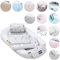 5tlg. Kuschelnest-Set inkl. Babynest 60x90 , Arm Stillkissen, Baby Matratze 30x70 cm, Baby Decke Neugeborenen 50x75 cm, Babykissen Neugeborene, Baby Erstausstattung aus 100% Baumwolle