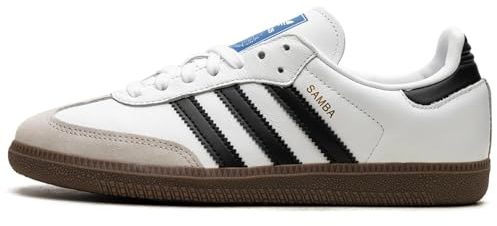 adidas Originals Samba Herren-Fußballschuh, Cloud White/Core Black/Granite, 41 EU