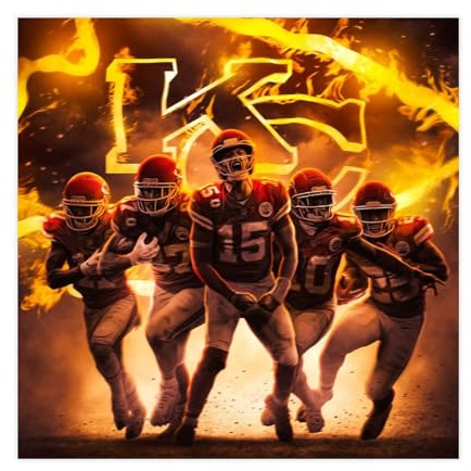 GeDiz Sportstar Patrick Mahomes Poster (21) Leinwand Poster Schlafzimmer Dekor Sport Landschaft Büro Zimmer Dekor Geschenk ungerahmt 30 x 30 cm