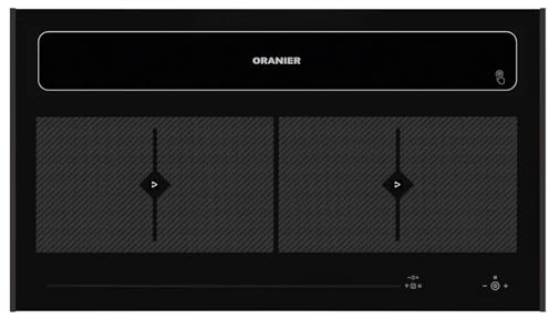 Oranier Flächeninduktion KFL 2094 mit Abluft & Umluft Kochfeldabzug 90 cm - großes Induktionskochfeld inklusive schwarze Kochfeld-Seitenleisten