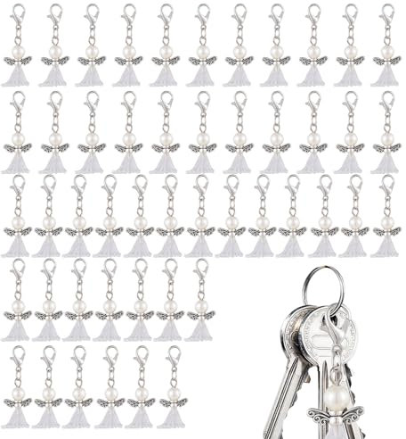 Engel Anhänger Schlüsselanhänger - Engel Schlüsselanhänger Anhänger Handwerk - Glücksengel Charm Perle Engel Anhänger für Hochzeit