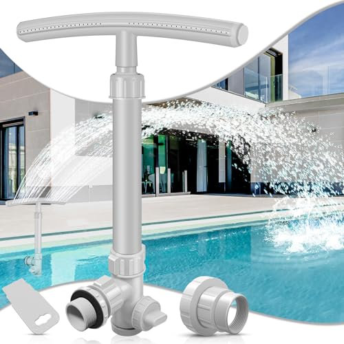Fontaine de piscine pour piscines hors sol et creusées, fontaine cascade à double pulvérisation, fontaine d'arrosage réglable à 360° pour le refroidissement et la relaxation au spa, accessoires de
