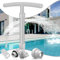 Fontaine de piscine pour piscines hors sol et creusées, fontaine cascade à double pulvérisation, fontaine d'arrosage réglable à 360° pour le refroidissement et la relaxation au spa, accessoires de
