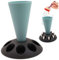 Obelunrp Piping Bag Stand, 21.5cm/8.5inch Pastry Bag Holder with 8 Slots Nozzles Holes, Plastic Pastry Bag Stand for Cake Decorating Kit