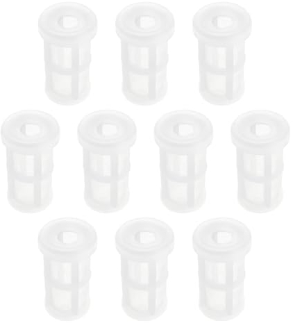SG Store 10Pcs 50 Mesh Nylon Spray Gun Paint Filters Lobster Pot Filters Suction Feed Gun Strainers Pneumatic Paint Spray Gun Filter White