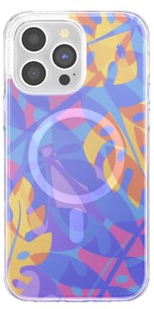 PopSockets iPhone 14 Pro Max Grip Compatible with MagSafe, Phone Case for iPhone 14 Pro Max, Wireless Charging Compatible, Case Only - Boca Palms Blue