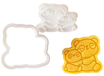 Meiliyizu Keksformen, Cartoon-Tier-Ausstechformen-Set, lebensmittelechtes Silikon, Backform für lustige Kinder-Leckereien, Kekse, Küchenutensilien, Panda