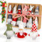 Purpledi 12-Teiliges Weihnachtswichtel Set Bunt Weihnachtsmann, Strick Baumanhänger Weihnachtsanhänger Weihnachten Deko Wichtel Weihnachtspuppen Mini Weihnachtselfen