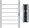 VEVOR Radiateur Sèche-Serviettes Électrique 6 Barres, Porte-Serviettes Chauffant Mural, Chauffe-Serviettes à Température Réglable, Étanche IPX5, avec Minuterie et Écran LED, Salle de Bain, Argenté