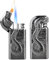 2 Stück Feuerzeug Sturmfeuerzeug, Sturmfeuerzeug Jetflamme, Feuerzeug Personalisiert Schlangenkopf, Sturmfeuerzeug Gas Nachfüllbar, Coole Feuerzeuge(Ohne Gas) (2 Schwarz)