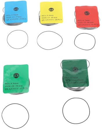 Brrnoo 90 Stück Uhrenrückseite, Wasserdichte O-Ringe, Dichtungen für die Uhrenrückseite, Gummi-Uhrendichtungs-Ersatzset, Joints de Joint de Couverture Arrière de Montre, Dichtungen für Uhren