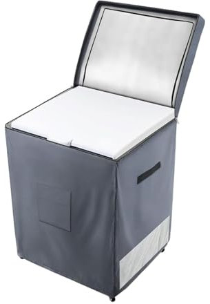 yuwqqoajv Chest Freezer Cover With Zipper Easy To Put On And Off Chest Freezer Cover Outdoor Waterproof Chest Freezer Cover, gray, 55.88x63.5x85.09 cm