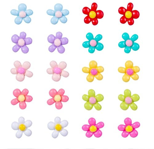 Cosmeria Juego de Imanes para Nevera de Flores 3D Set de 20 Piezas Colores Vivos Imanes Fuertes para Decoración de Cocina y Oficina 10 Colores Grandes, Imanes Fuertes para Fotos y Decoración