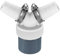Adaptateur de vidange double Y pour lave-vaisselle et machine à laver avec sortie pour tuyau de 40 mm de diamètre et entrée de 18-24 mm de diamètre pour machine à laver, lave-vaisselle, sèche-linge