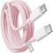 KP TECHNOLOGY Fast Charger Cable For iPhone 16e / 16/16 Plus / 16 Pro / 16 Pro Max/iPhone 15/15 Plus / 15 Pro / 15 Pro max, 60W Charging Cable (PINK, 2M)