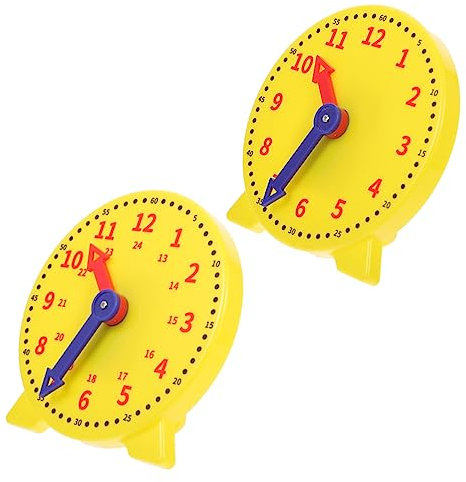 SOIMISS 2 Stück Uhrenmodell Sagende Zeitlehruhr Kinderuhren Uhr Für Die Unterrichtszeit Lernzeituhr Modell Einer Schüleruhr Uhren Unterrichten Lernen Stechuhr Lehrenuhr Plastik