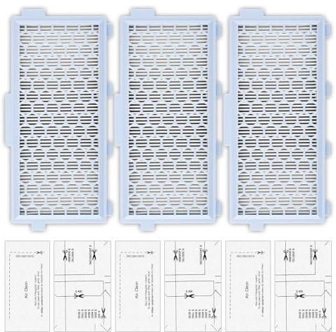 (6 Stück) Guard S1/ L1 Ersatz-HEPA-Filter kompatibel mit Miele Guard S1/ L1, Compact C1 & C2/ Complete C2 & C3 S8340 Staubsaugern. 3 HEPA-Filter + 3 Airclean-Abluftfilter & Motorschutz