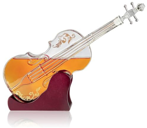Decanter di Whisky da 1000 Ml, Decanter per Chitarra Creativo con Tappo, Distributore di Whisky, Regalo di Compleanno Unico, Anniversario
