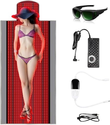 1370pcs LED 660nm Luce Rossa Terapia Mat 850nm Vicino Infrarosso Progettato per Corpo Completo Il Controller Multifunzionale Facile da usare Design Umanizzato