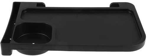 COLLBATH Bandeja Lateral Portavasos para Silla Plegable y Tumbona de Jardín, Soporte Abs Resistente Negro para Camping, Playa y Patio, Accesorio Portátil Multifuncional para Sillas