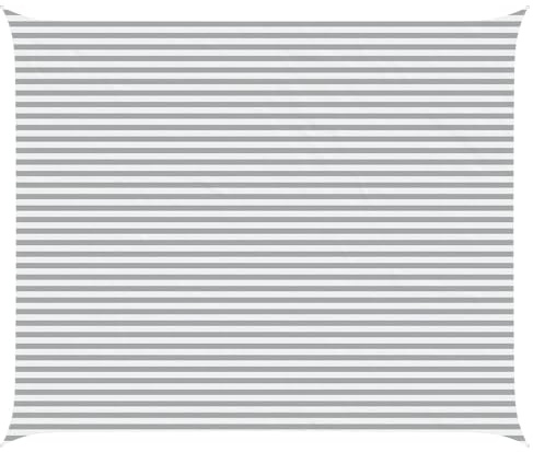 vidaXL Sonnensegel Hellgrau und Weiß 6 x 5 m 100% Polyester Oxford