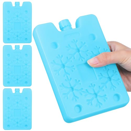 MAGICLULU 4 Pièces Blocs Réfrigérants Portables en PE pour Boîtes à Lunch et Climatiseurs, Performance de Refroidissement Longue Durée, pour Activités Extérieures