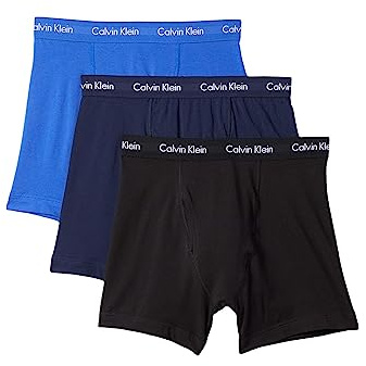 Calvin Klein Men’s 3 Pack Trunks, Multicolour (C-Black/Blu/Blu Other Version), M