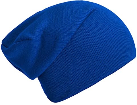 DonDon Mütze Herren Mütze Damen Wintermütze Slouch Beanie - Blau