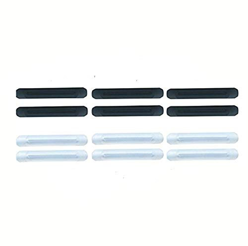 Rabi 6 Pairs Silicone Glasses Ear Hooks Sport Eyeglass Strap Holder Temple Tips Spectacle Retainers, Anti-Slip Elastic Comfort Sun Glasses Retainers, Black&Clear