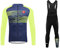 UGLY FROG Herren Winter Fleece Anzüge Schnell Trocknend Feuchtigkeitsaufnahme Schweiß Lange Ärmel Mountainbike Radfahren Trikot+Lange Hosen with Gel Pad Bekleidung Fahrrad