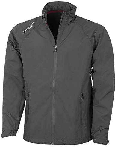 Proquip 2019 Mens Tempest Waterproof Lightweight Full Zip Golf Rain JacketGrey Small