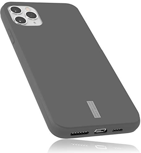 mumbi Hülle kompatibel mit iPhone 11 Pro Max Handy Case Handyhülle, grau mit grauem Streifen