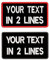 Patch con nome per ricamo personalizzato 3.5 L x 2 H, 2 pezzi Etichetta numero militare personalizzata per motociclista Borse multiple per abbigliamento Distintivo gilet/Ferro sul/Agganciare