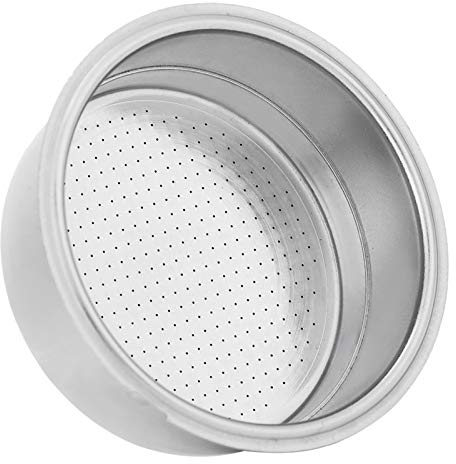 Filtro de café de Acero Inoxidable,Taza de café Individual/Doble de 51 mm,Canasta de Filtro poroso presurizado de Doble Capa,Canasta de Reutilizable Repuesto para portafiltro Breville(Double Cup)