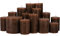 Premium Kerzenset 4,5 kg durchgefärbte Stumpenkerzen von Kerzenwelt 1. Wahl ohne Duft (braun)