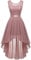 Berylove Vokuhila - Vestido de cóctel para mujer, elegante, para boda, vestido de fiesta, sin mangas, vestido de dama de honor, Rubor, M-36/38/40