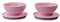 Tupperware Allegra Shine Dessert-Schälchen 275 ml (2) rosa mit Glitzer Dessertschale